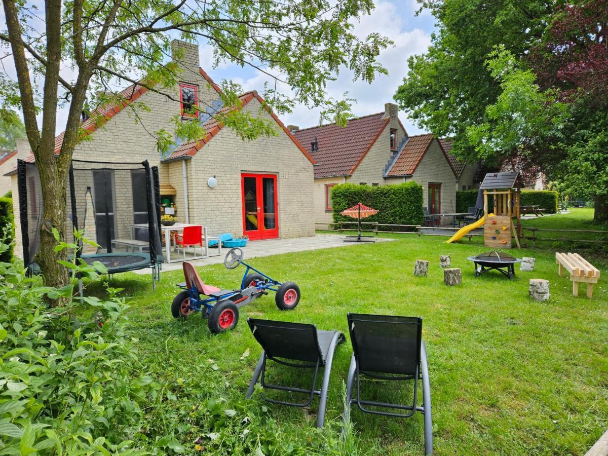 7 Person House With Garden, Firepit, Swimming Lake, Hammock, Child Friendly, In- And Outside Playground, Slide, And Great Coffee Ewijk Exterior foto
